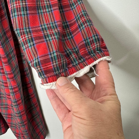 Lanz of Salzburg long plaid flannel nightgown - Picture 4 of 8